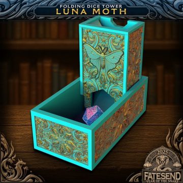 Folding Luna Moth Dice Towe